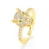 Wholesale Fashion Copper Gold-Plated Zircon Animal Leopard Ring Nihaojewelry