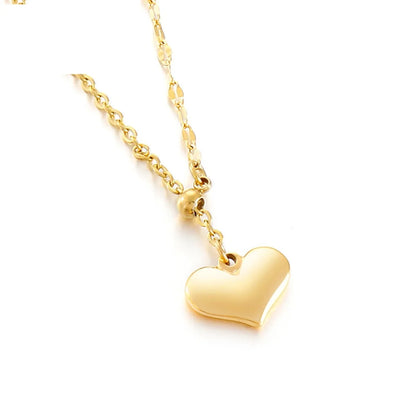 Wholesale Fashion New Heart-shaped Pendent Titanium Steel Necklace Gooddiy