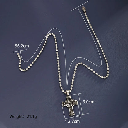 Wholesale Hip-hop Xuping Cool Style Cross Stainless Steel Pendant Necklace