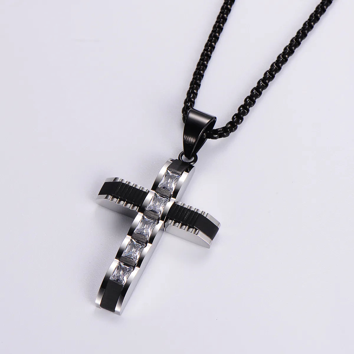 Wholesale Jewelry Hip-Hop Cross 304 Stainless Steel 18K Gold Plated