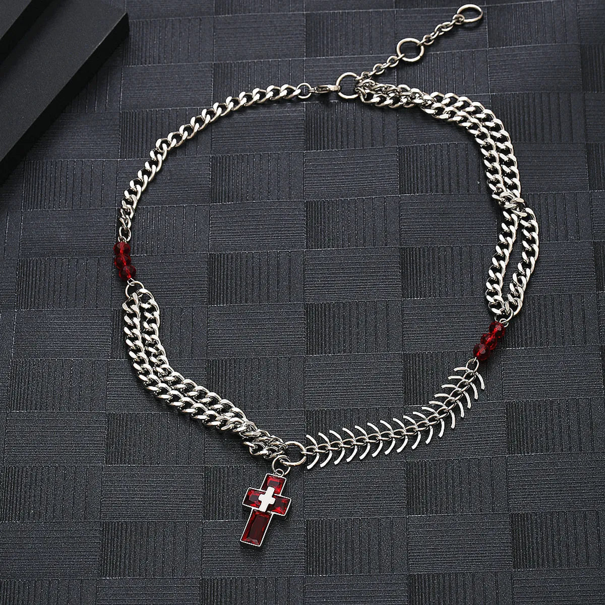 Wholesale Hip-hop Cross Titanium Steel Plating Inlay Zircon Pendant Necklace