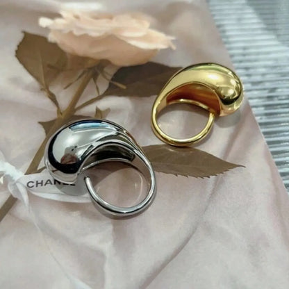 Wholesale Hip-Hop Geometric Solid Color Copper Plating Open Rings