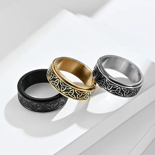 Wholesale Hip-Hop Geometric Titanium Steel Rings