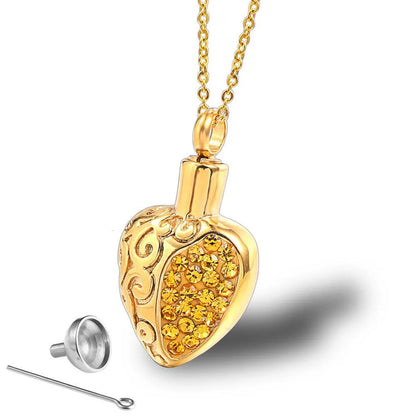 Wholesale Hip-hop Retro Heart Shape Stainless Steel Plating Gold Plated Pendant Necklace