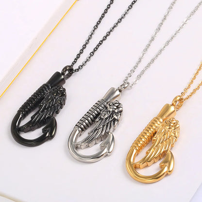 Wholesale Hip-hop Retro Solid Color Stainless Steel Plating Gold Plated Pendant Necklace