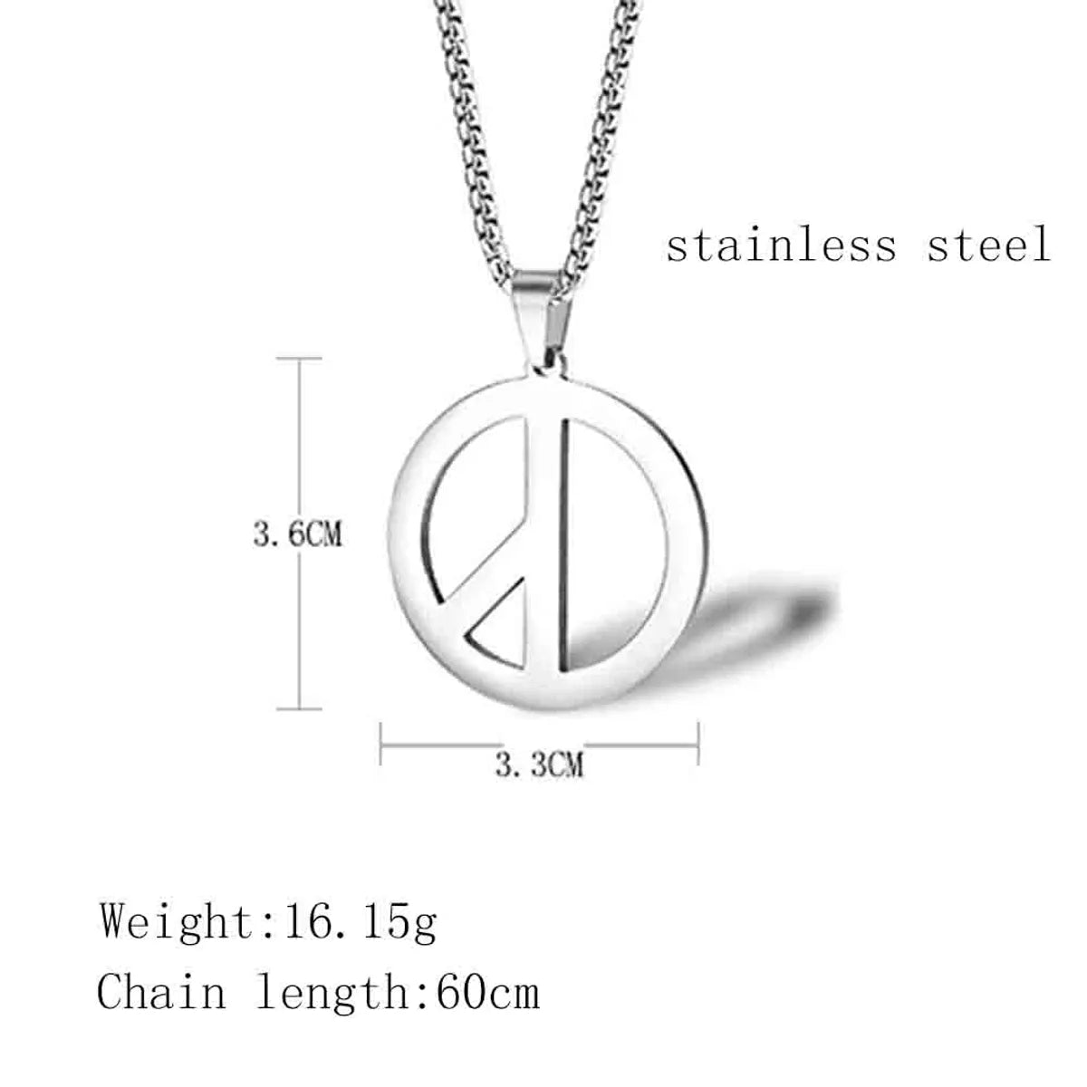 Wholesale Hip-hop Retro Solid Color Stainless Steel Polishing Pendant Necklace