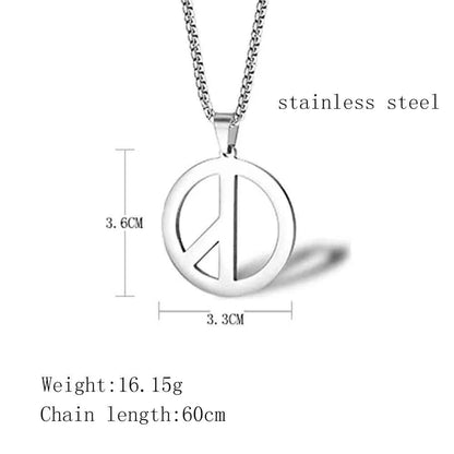 Wholesale Hip-hop Retro Solid Color Stainless Steel Polishing Pendant Necklace