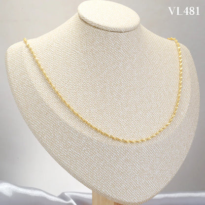 Wholesale Hip-Hop Simple Style Solid Color Copper 18K Gold Plated Necklace