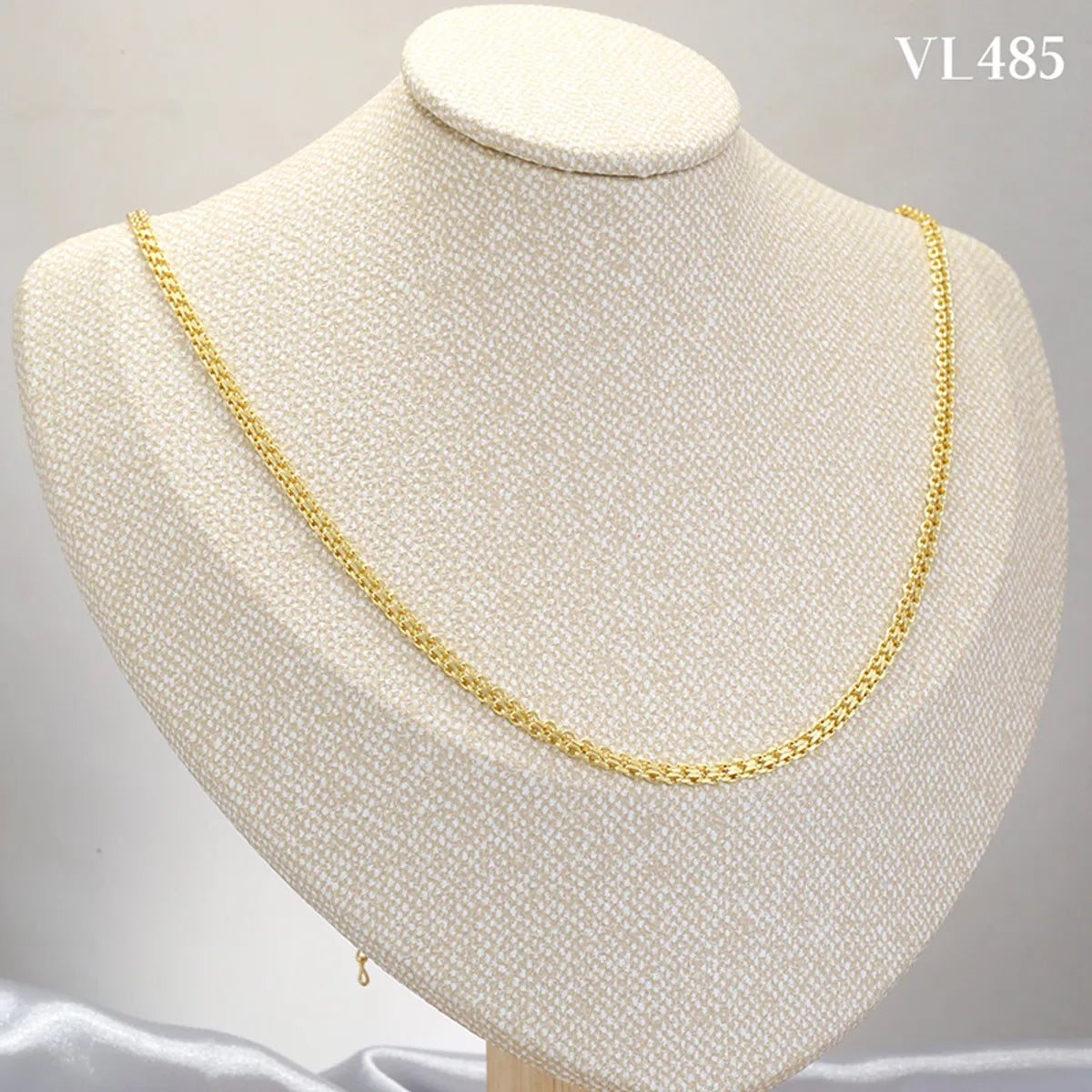 Wholesale Hip-Hop Simple Style Solid Color Copper 18K Gold Plated Necklace