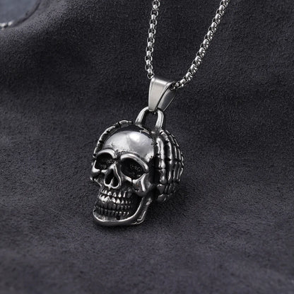 304 Stainless Steel Hip-Hop Carving Skull