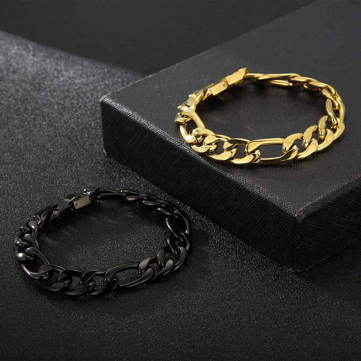 Wholesale Hip-hop Solid Color Stainless Steel 18k Gold Plated Bracelets