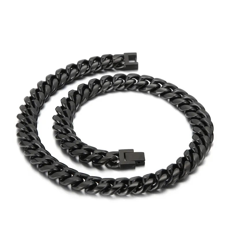 Wholesale Hip-Hop Solid Color Stainless Steel Necklace