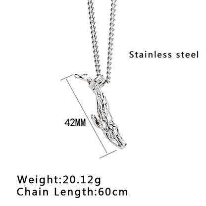 Wholesale Hip-hop Whale Titanium Steel Plating Pendant Necklace