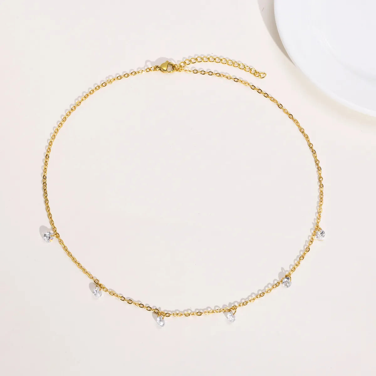 Wholesale Ig Style French Style Geometric Stainless Steel Plating 18k Gold Plated Necklace