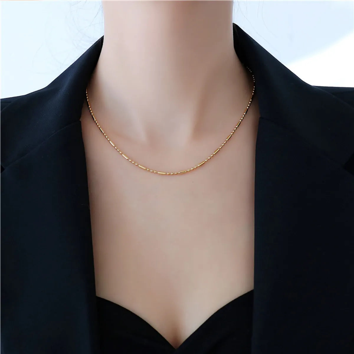 Wholesale Ig Style Modern Style Solid Color Titanium Steel Plating Necklace