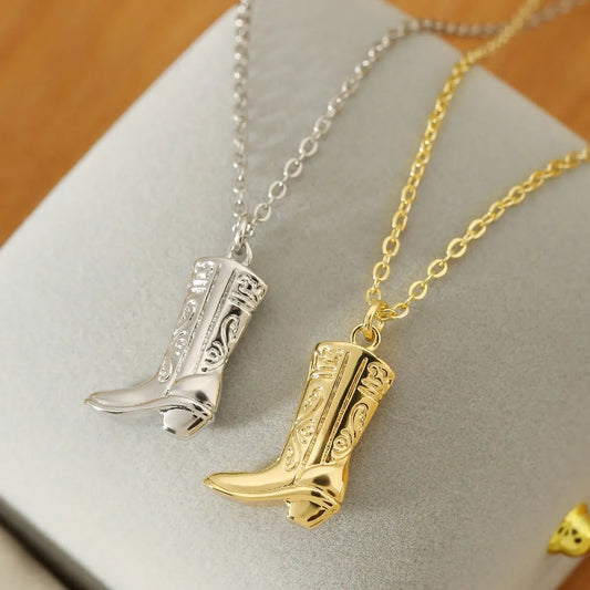 Wholesale IG Style Retro Boots Copper Plating Pendant Necklace