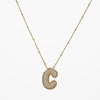 Copper Gold Plated Silver Plated IG Style Simple Style Plating Inlay Letter Zircon Pendant Necklace