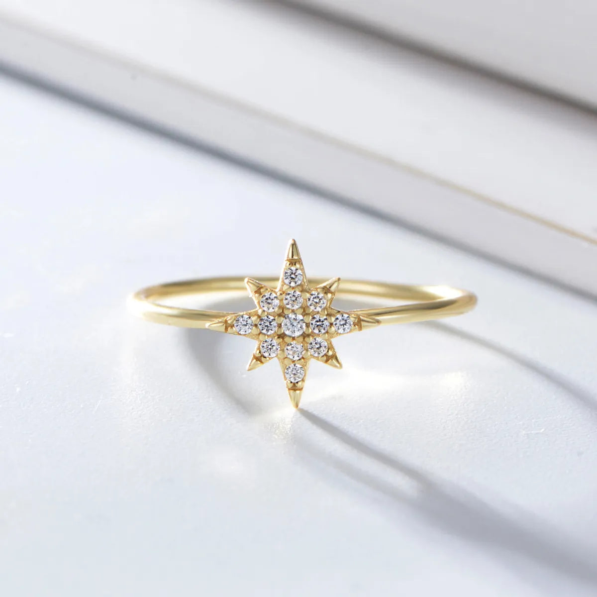 Wholesale Ig Style Star Sterling Silver Inlay Zircon Rings