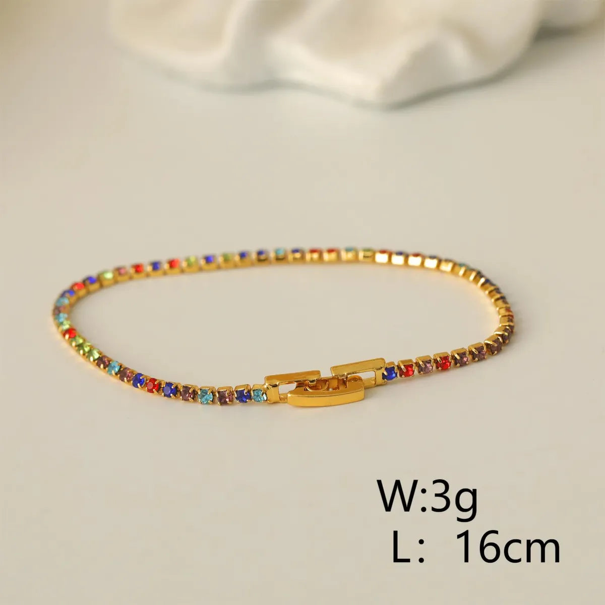 Wholesale IG Style Y2K Modern Style Geometric Copper Beaded Inlay 18K Gold Plated Zircon Bracelets