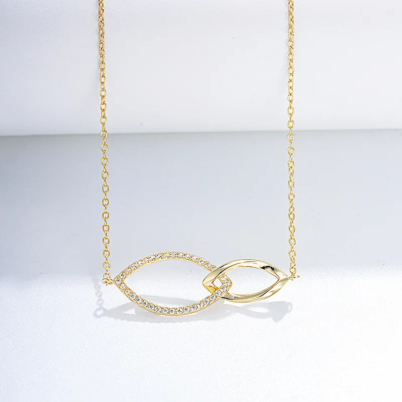 Wholesale Ins Style Basic Geometric Sterling Silver Zircon Necklace