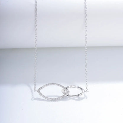 Wholesale Ins Style Basic Geometric Sterling Silver Zircon Necklace