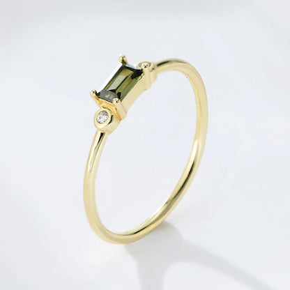 Wholesale Ins Style Korean Style Square Sterling Silver Zircon Rings