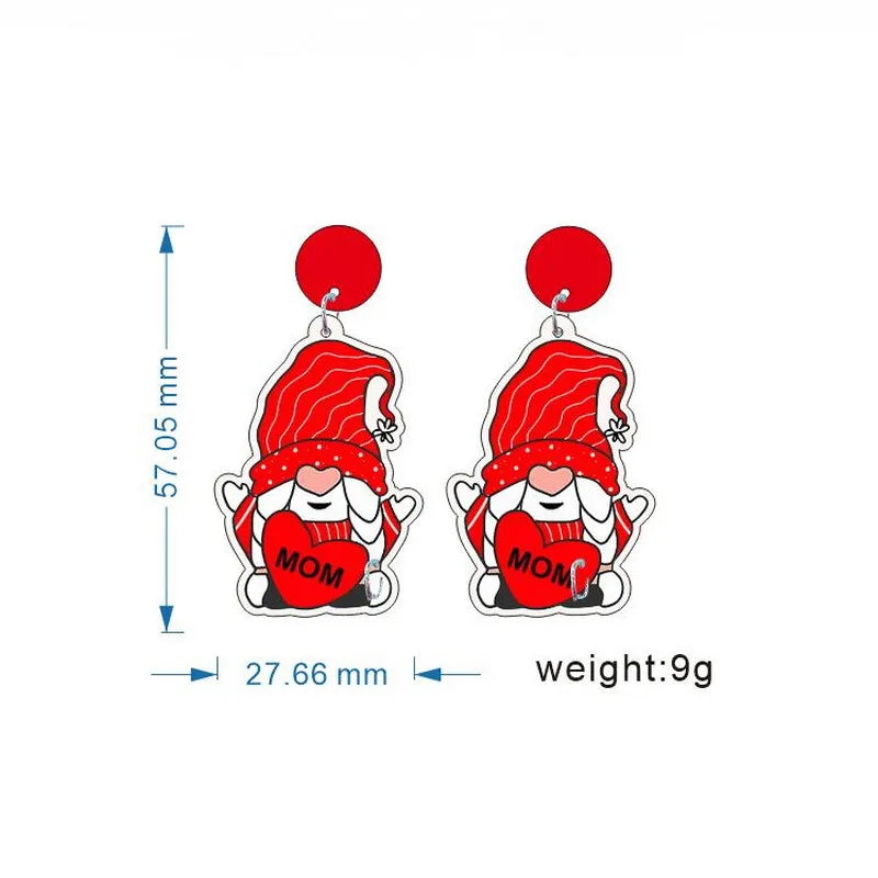 Wholesale Jewelry 1 Pair Cartoon Style Mama Doll Letter Rainbow Arylic Drop Earrings