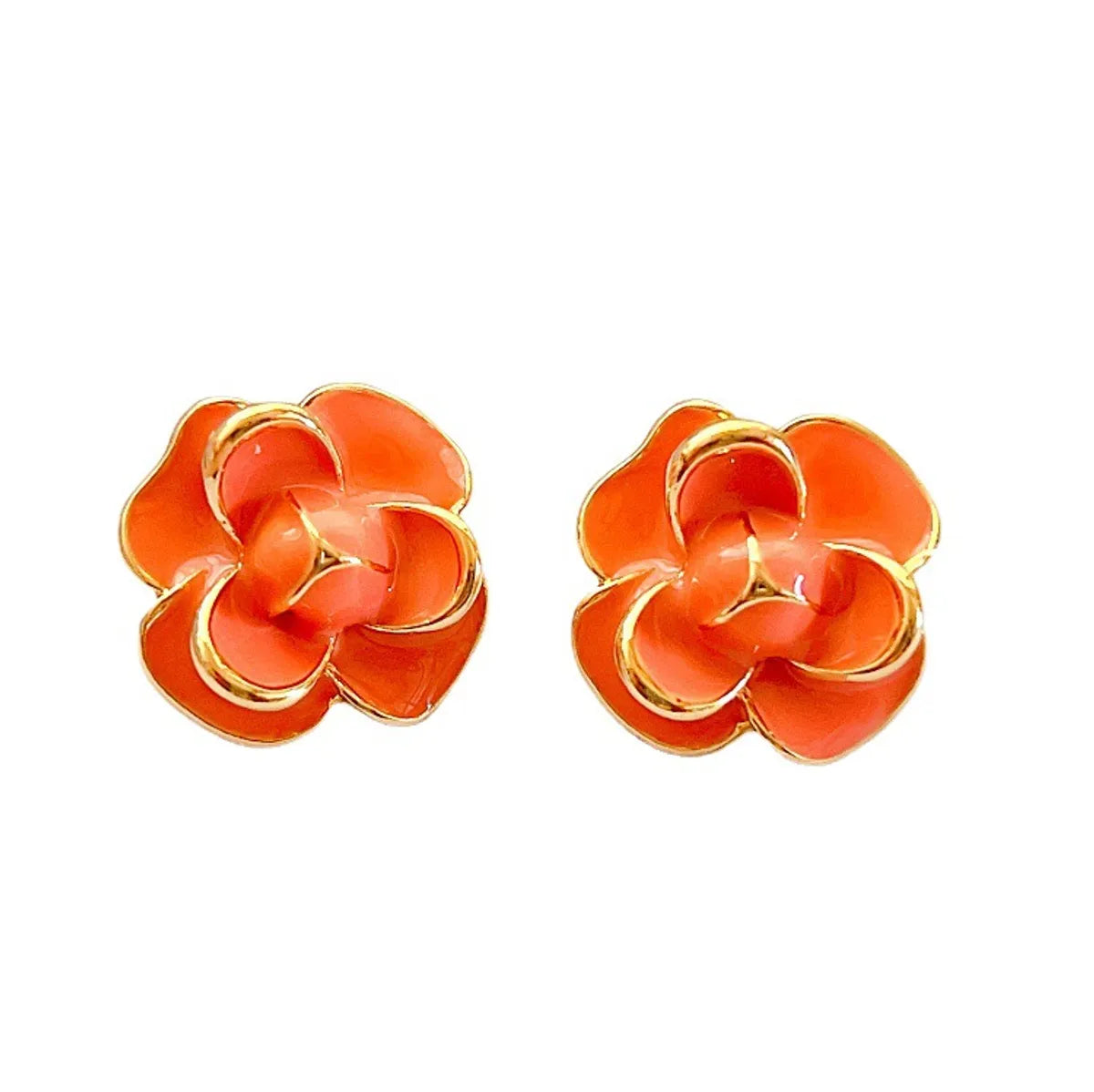 Wholesale Jewelry 1 Pair Elegant Flower Alloy Ear Studs