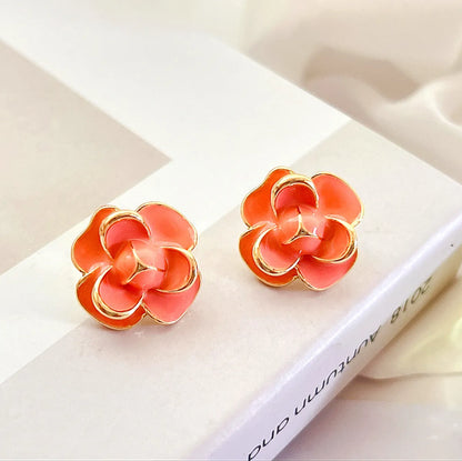 Wholesale Jewelry 1 Pair Elegant Flower Alloy Ear Studs