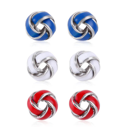 Wholesale Jewelry 1 Pair Ethnic Style American Flag Alloy Hoop Earrings Ear Hook