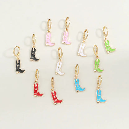 Wholesale Jewelry 1 Pair Fashion Shoe Alloy Drop Earrings