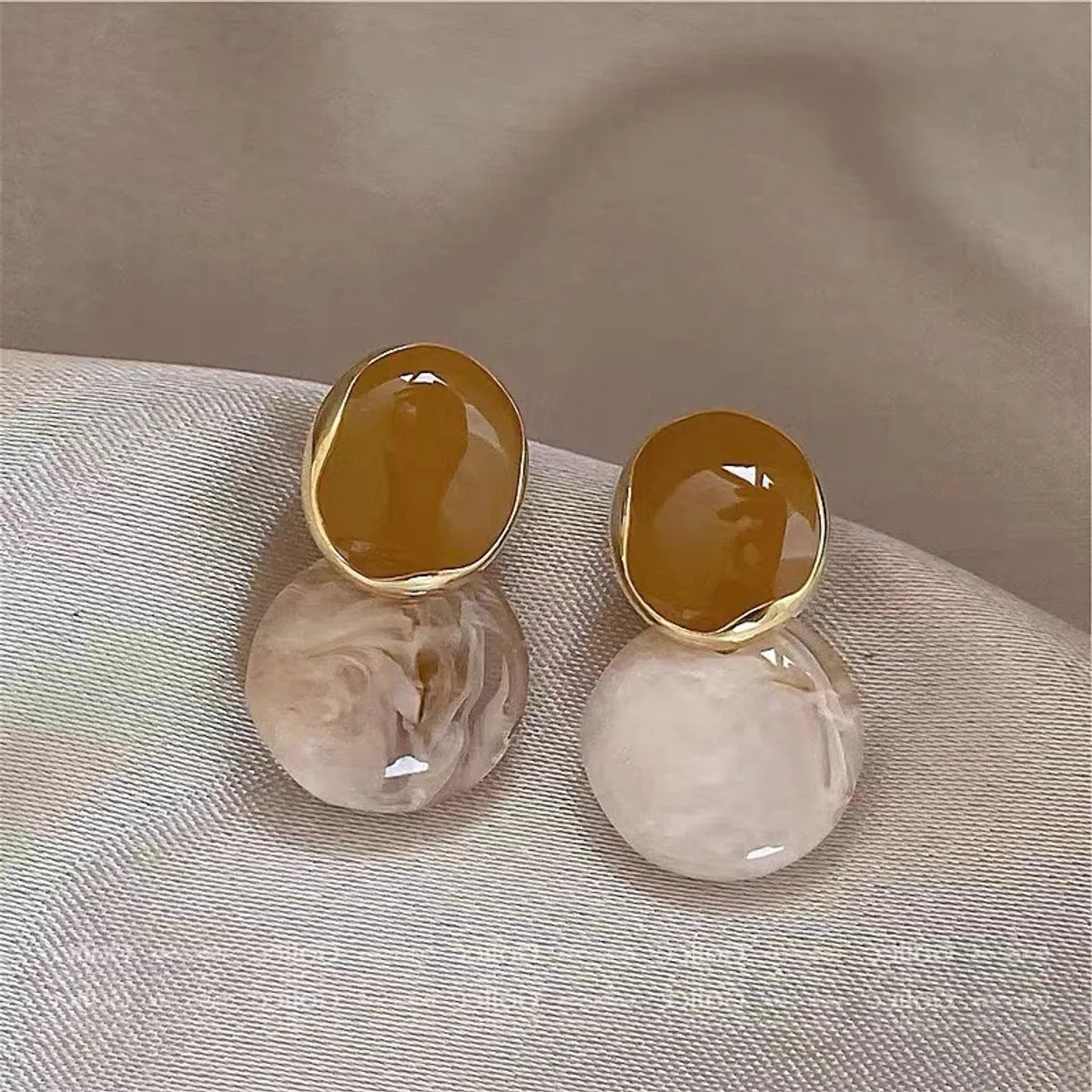 Wholesale Jewelry 1 Pair Lady Geometric Resin Ear Studs