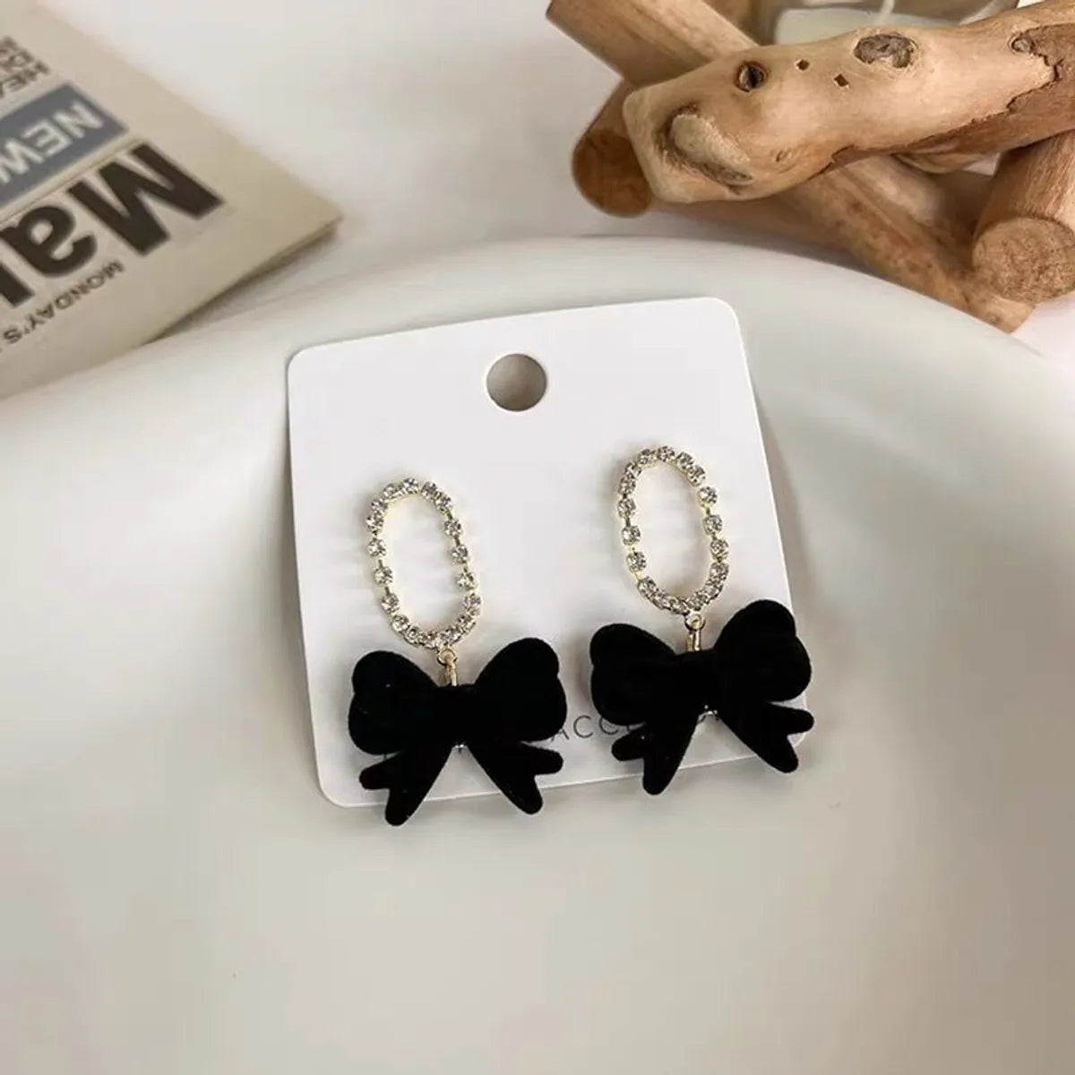 Wholesale Jewelry 1 Pair Retro Bow Knot Alloy Drop Earrings