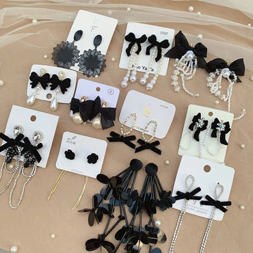 Wholesale Jewelry 1 Pair Retro Bow Knot Alloy Drop Earrings