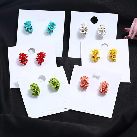 Wholesale Jewelry 1 Pair Simple Style Flower Alloy Alloy Ear Studs