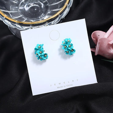 Wholesale Jewelry 1 Pair Simple Style Flower Alloy Alloy Ear Studs