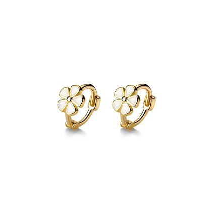 Wholesale Jewelry 1 Pair Simple Style Flower Alloy Earrings