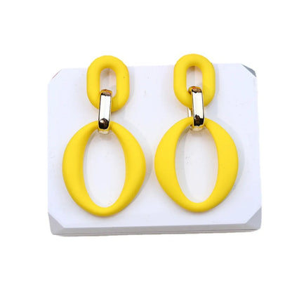 Wholesale Jewelry 1 Pair Simple Style Geometric Arylic Earrings