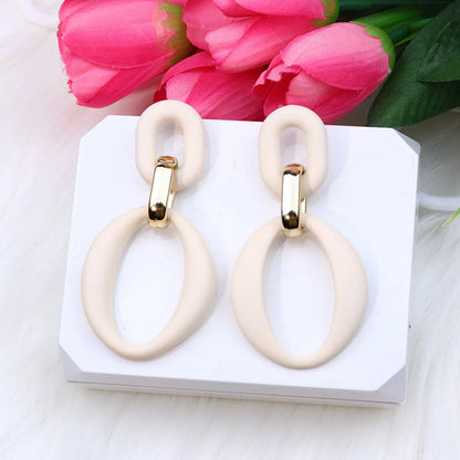 Wholesale Jewelry 1 Pair Simple Style Geometric Arylic Earrings