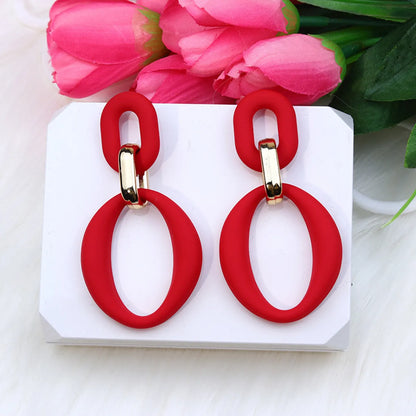 Wholesale Jewelry 1 Pair Simple Style Geometric Arylic Earrings