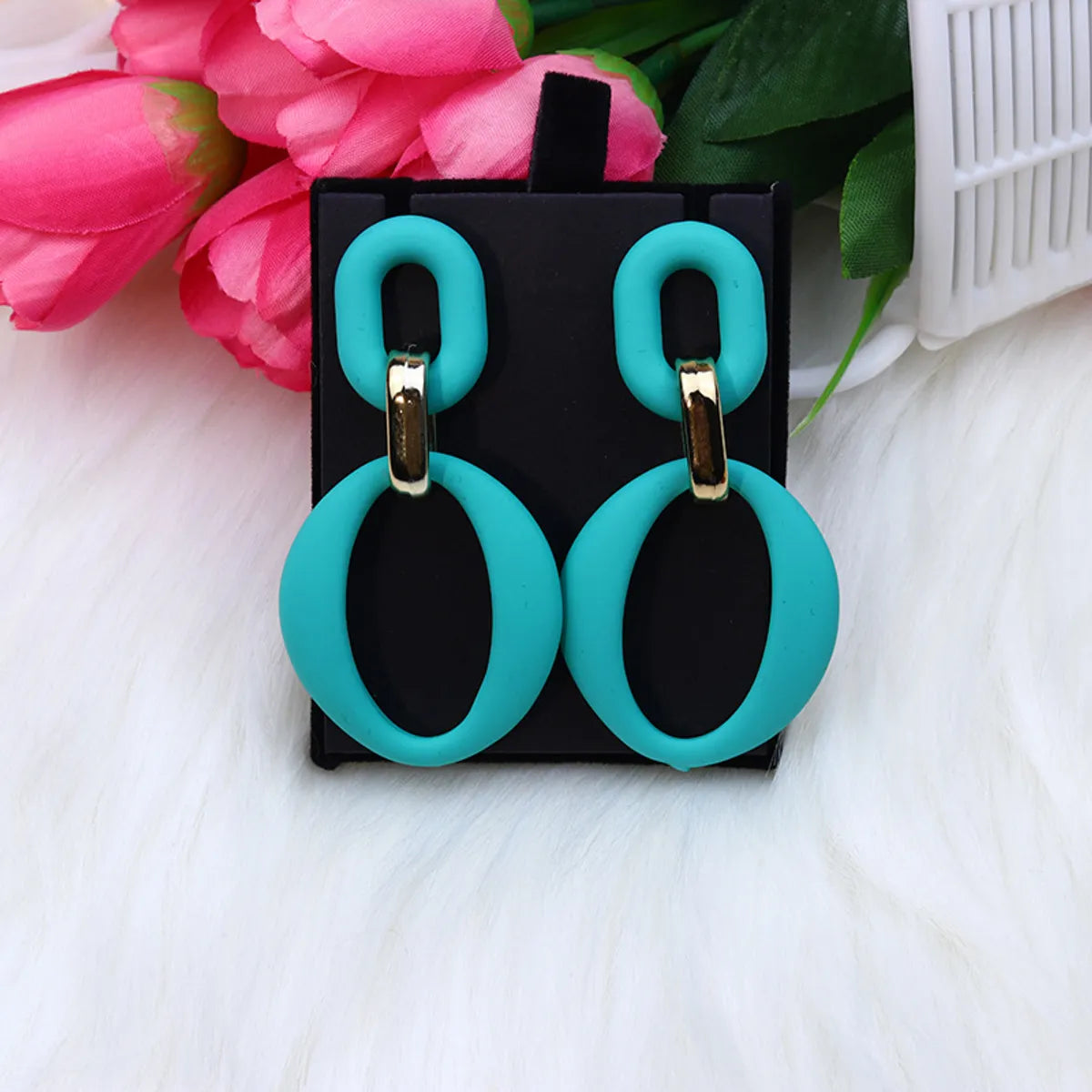 Wholesale Jewelry 1 Pair Simple Style Geometric Arylic Earrings