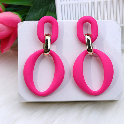 Wholesale Jewelry 1 Pair Simple Style Geometric Arylic Earrings