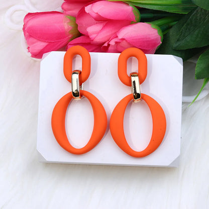 Wholesale Jewelry 1 Pair Simple Style Geometric Arylic Earrings