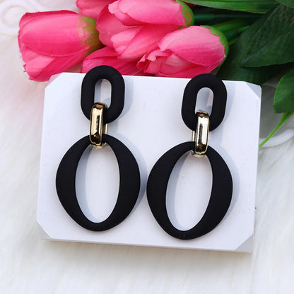 Wholesale Jewelry 1 Pair Simple Style Geometric Arylic Earrings