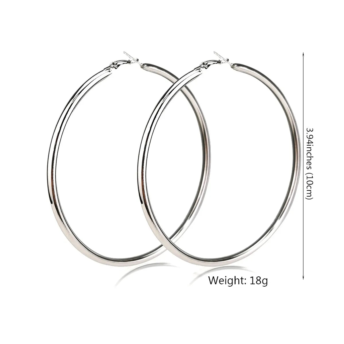 Wholesale Jewelry 1 Pair Simple Style Solid Color Alloy Hoop Earrings