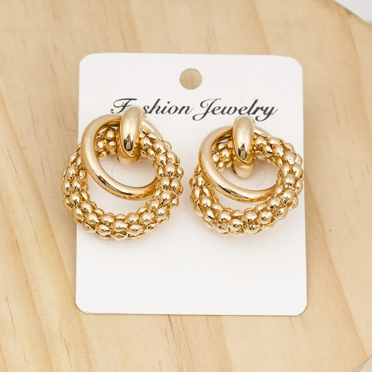 Wholesale Jewelry 1 Pair Simple Style Solid Color Iron Ear Studs