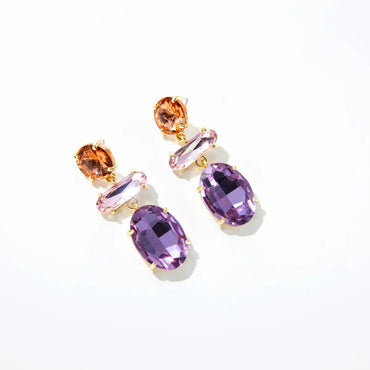 Wholesale Jewelry 1 Pair Vintage Style Geometric Alloy Artificial Gemstones Drop Earrings