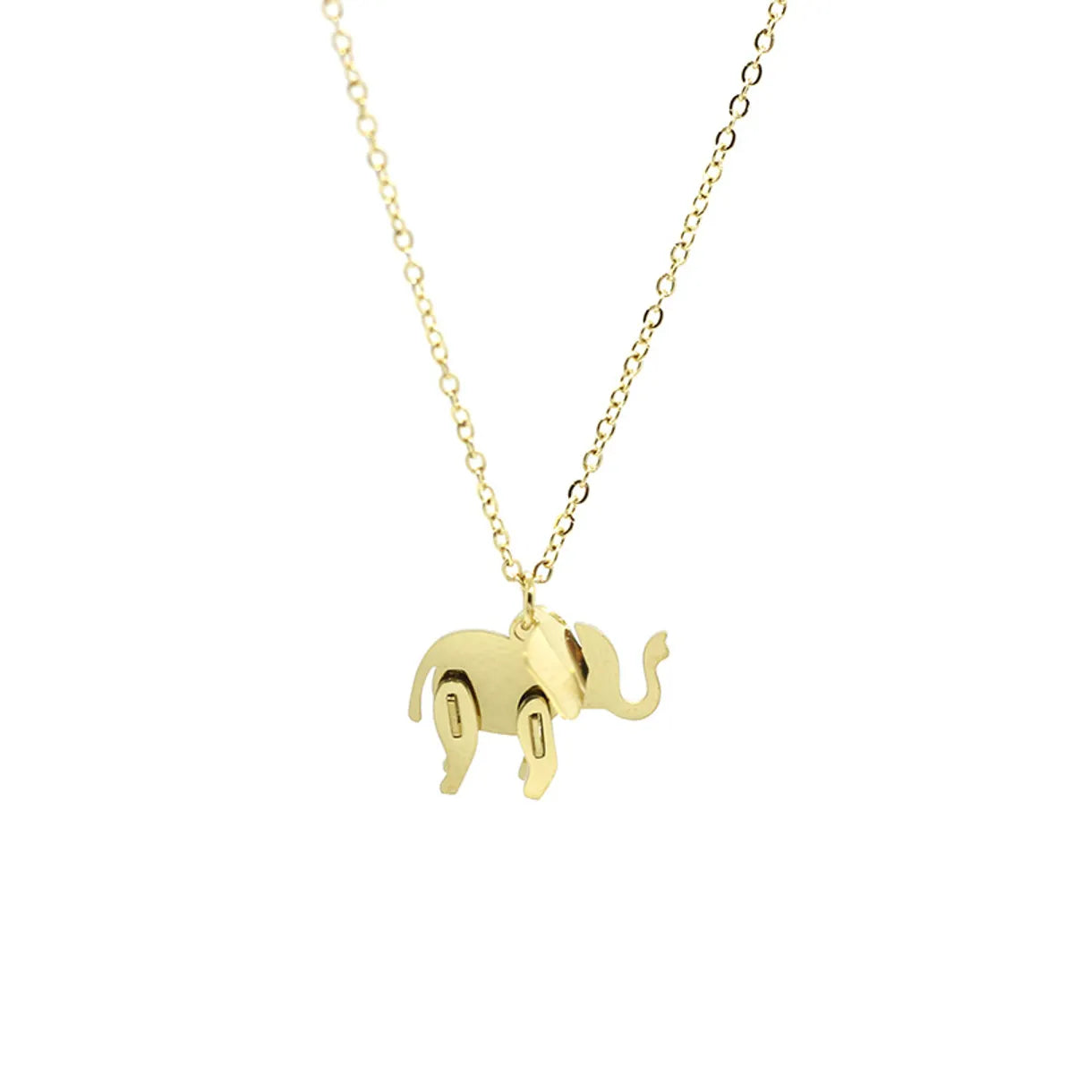 Wholesale Jewelry Baby Elephant Pendant Titanium Steel Necklace Gooddiy