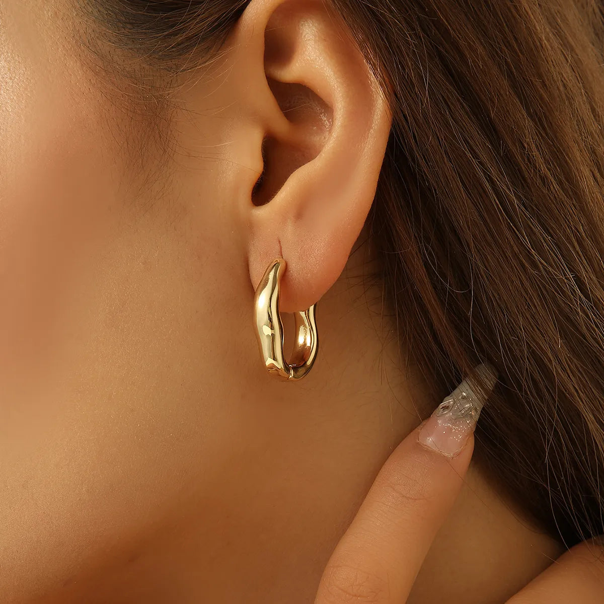 Wholesale Jewelry Basic Classic Style Geometric Alloy Gold Plated Silver Plated Earrings