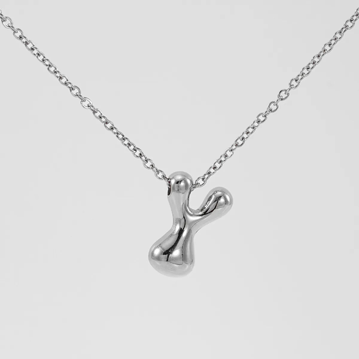 Wholesale Jewelry Basic Classic Style Letter 304 Stainless Steel 18K Gold Plated Plating Pendant Necklace